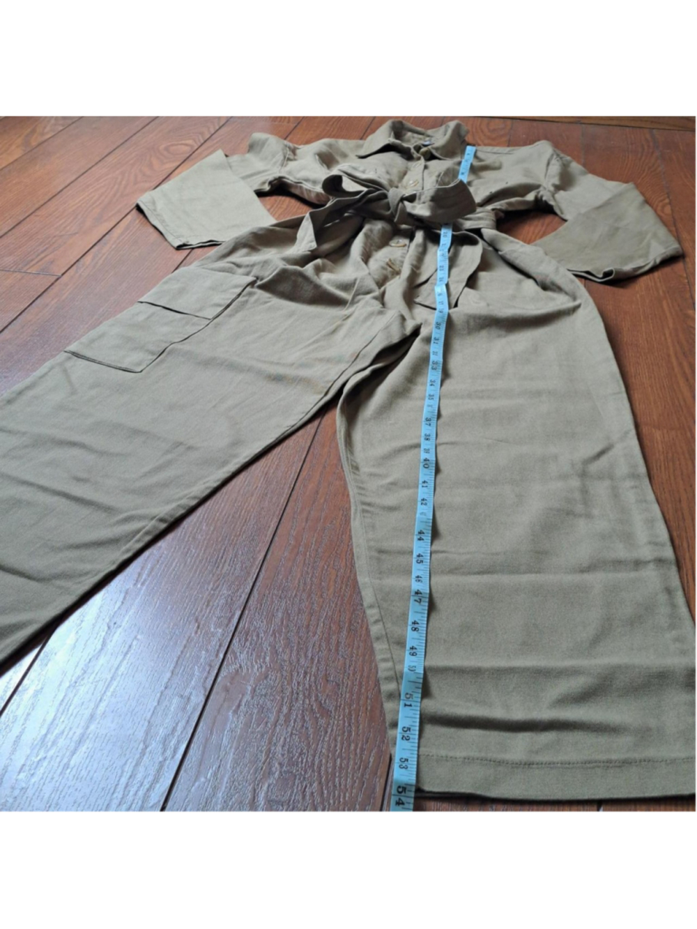 ASOS Khaki Utility Belted Jumpsuit Size 6 NWOT - Picture 8 of 8